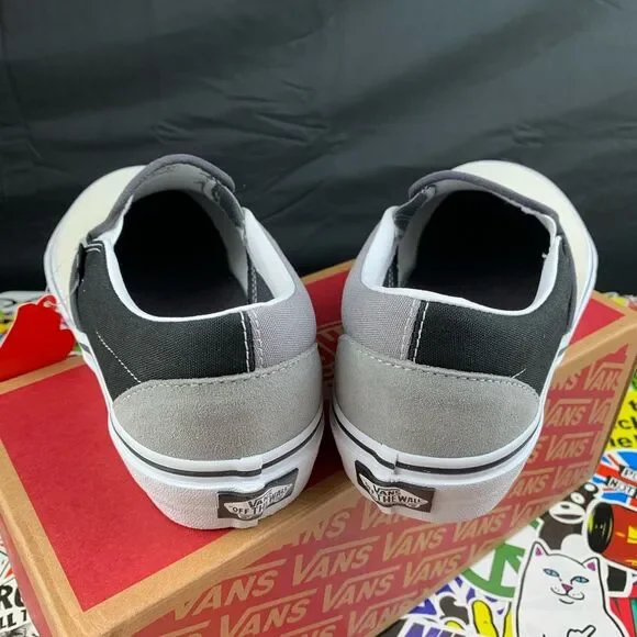 Van's Slip-on Mix Match Gry Blk Wht Various Sizes - Picture 6 of 9